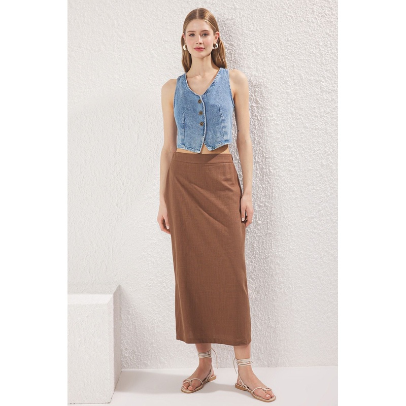Women's Straight Midi Pen Skirt