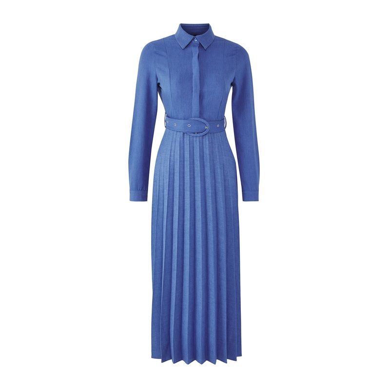 Modest Women's Blue Straight Long Long Casual/daily Regular Hijab Dress