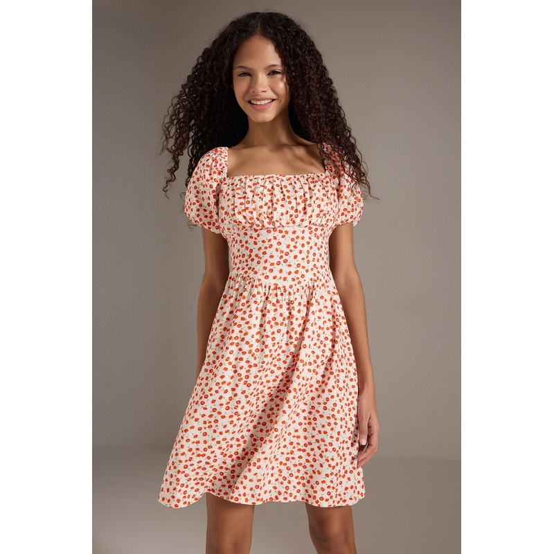 Women's Flowering Mini Short Casual/daily Regular Dress