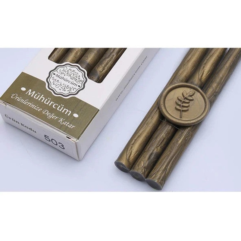 Seal Wax Stick 11Mmx120Mm Pack of 10 Model: 503 Gold Oxide