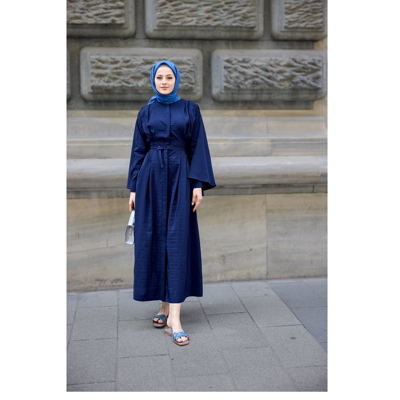 Cape Dress Navy