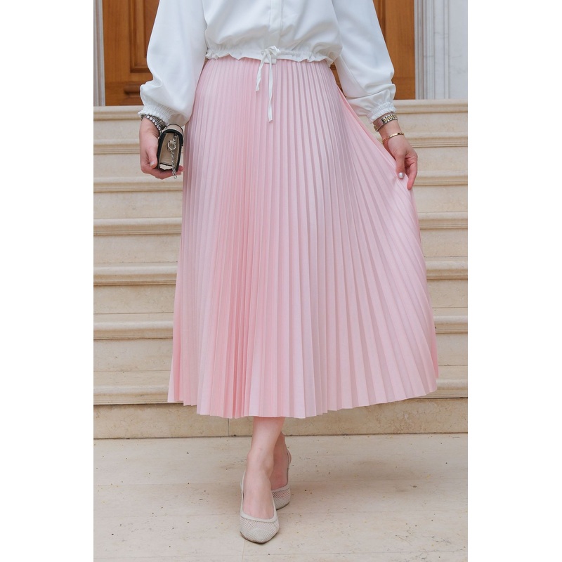 Elisa Pleated Skirt Light Pink