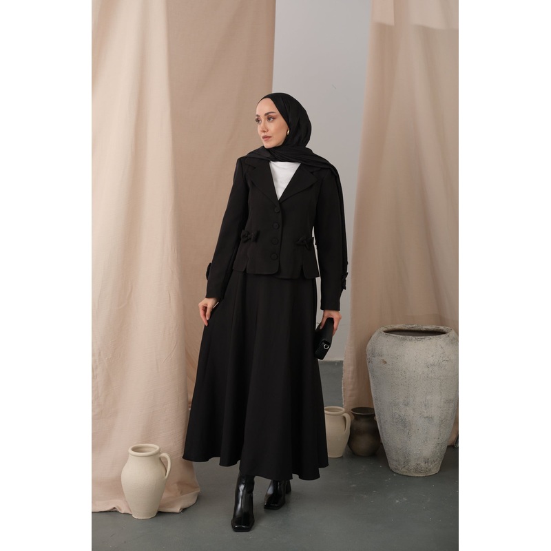 Ribbon Detail Set  Black