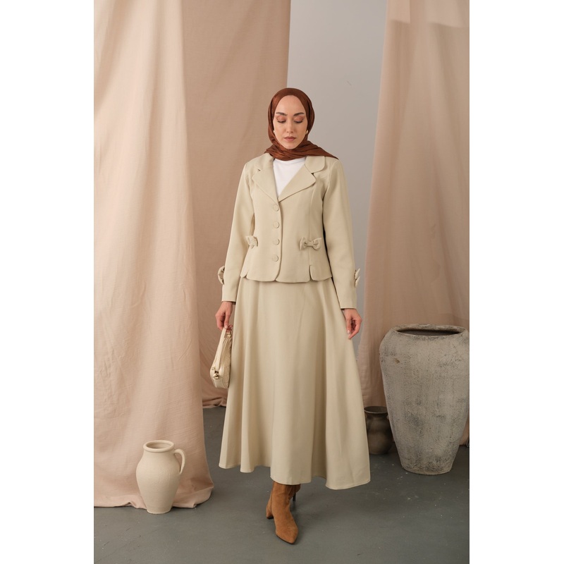 Ribbon Detail Set - Cream