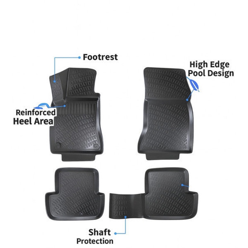 Seat Exeo 2008-2013 Floor Mat Black 3D Pool