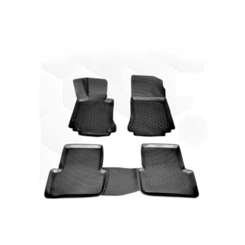 Mercedes C180 W204 20072014 3D Black All-Weather Floor Mats (4-Piece Set)