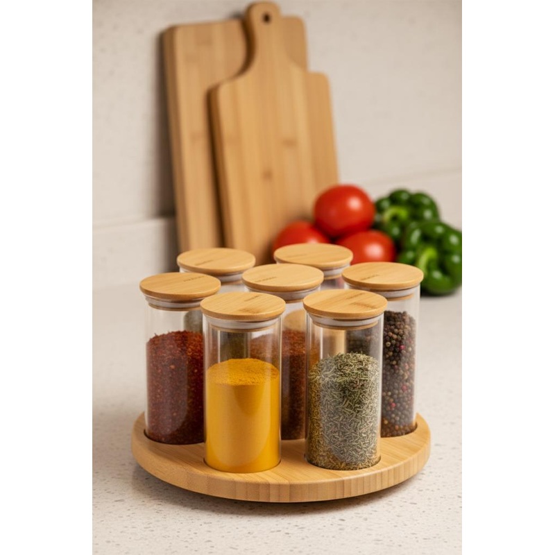 Bambum Zolla 7-Piece Rotating Spice Rack