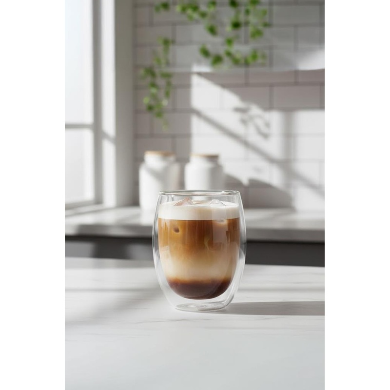 Mien Double Walled Glass Transparent 250 Ml Coffee And Beverage Glass