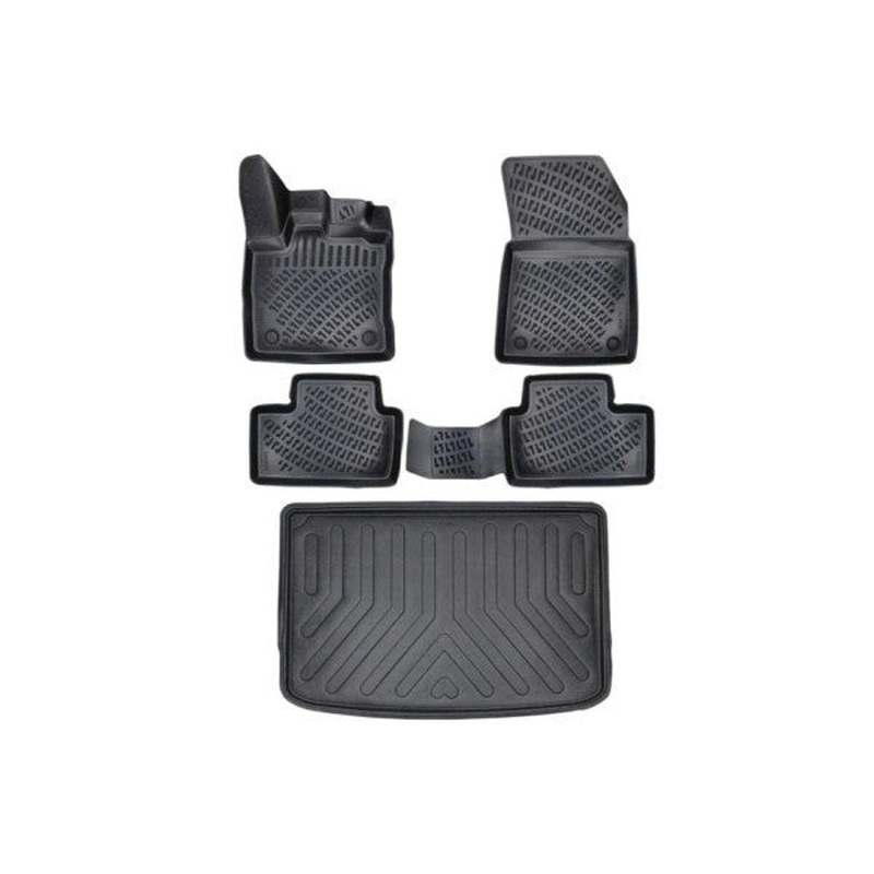 Renault Captur 2021 Onwards Compatible 3D Floor Mat And Upper Trunk Pool Set