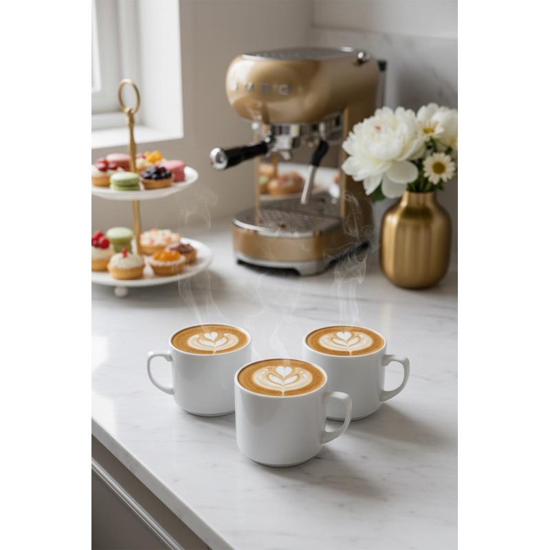 Times Espresso Americano Coffee Cup Set Of 3 200 Ml 7 Cm