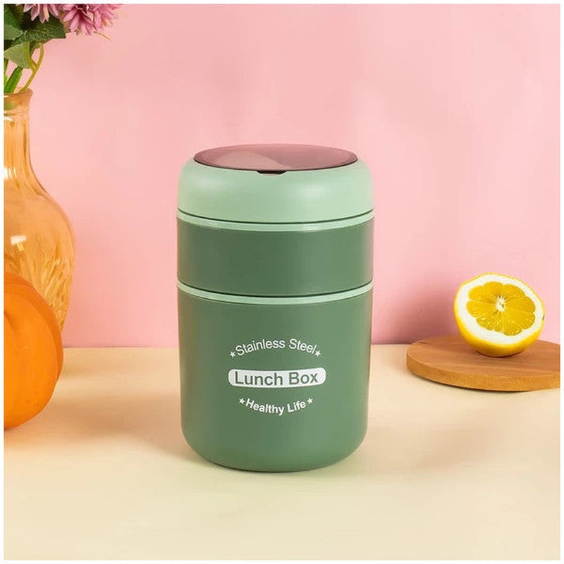 Porsima 66720 Food Thermos Steel Food Thermos Lunch Box Portable Food Container Thermos 710Ml - Green