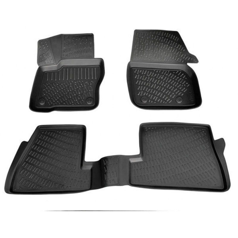 Ford Focus 4 3D Mat Pool Sedan 2015 - 2018 Black 4 Piece Set