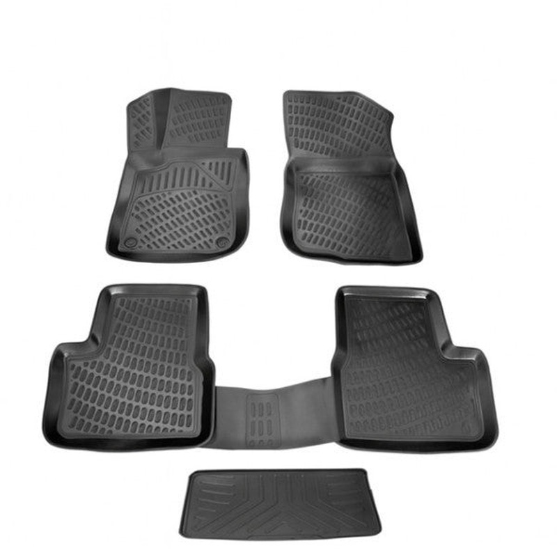 Peugeot 208 Hb 3D Mat + 3D Trunk Pool 2012-2019 Black Set