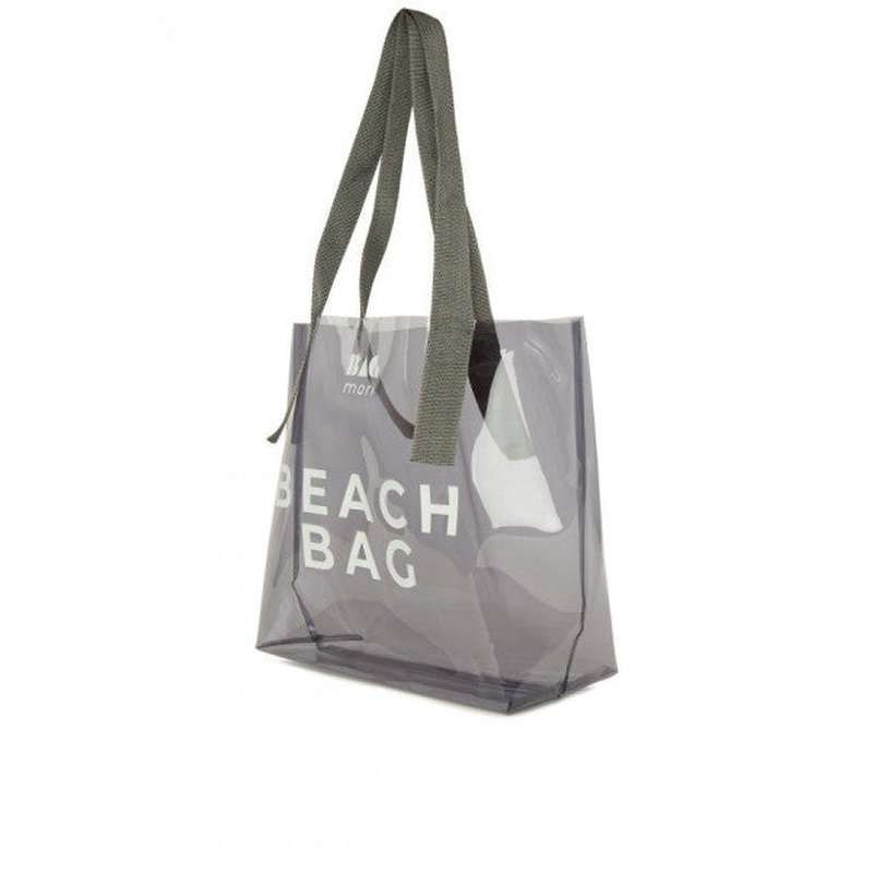 Bagmori Gray Beach Bag Printed Transparent Beach Bag