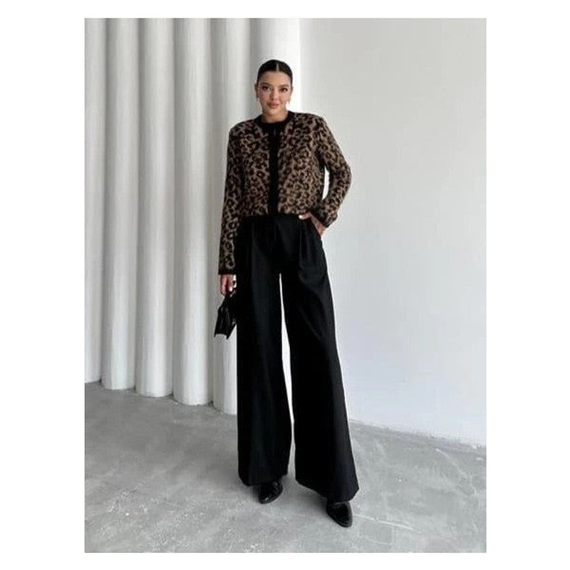 Black Business Double Pleated Trousers