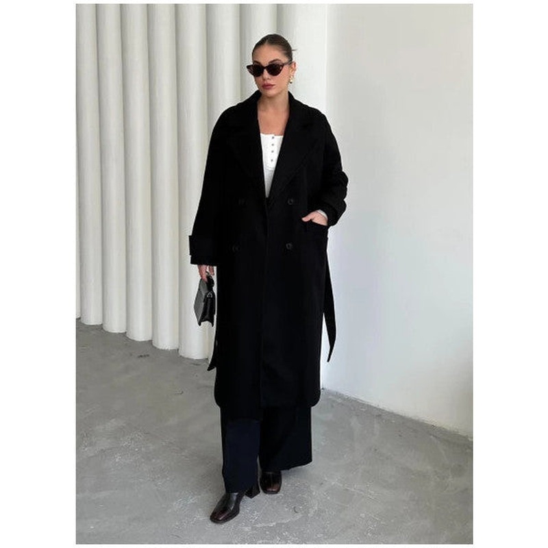 Black New Tokyo Long Cashmere Coat