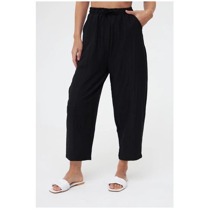 Black Pocketed Ayrobin Shalwar Trousers