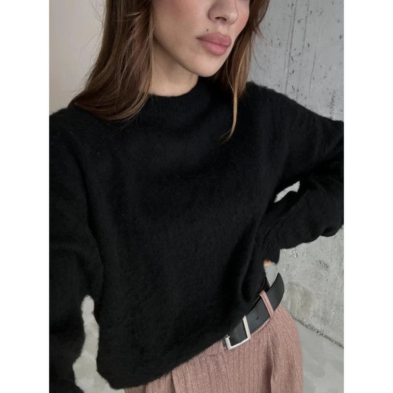 Black Brand Model Soft Knitted Sweater