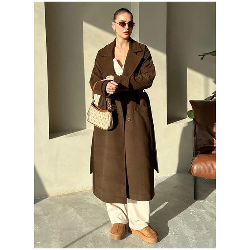 Brown New Tokyo Long Cashmere Coat