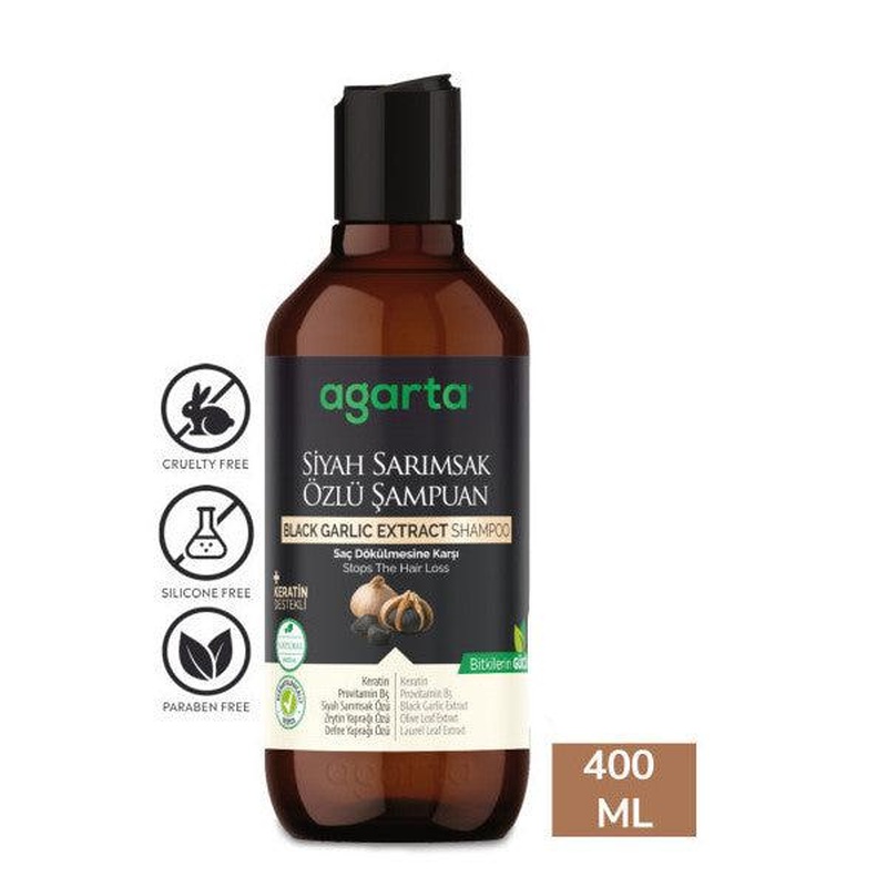 Agarta Natural Anti Hair Loss Black Garlic Shampoo 400 Ml