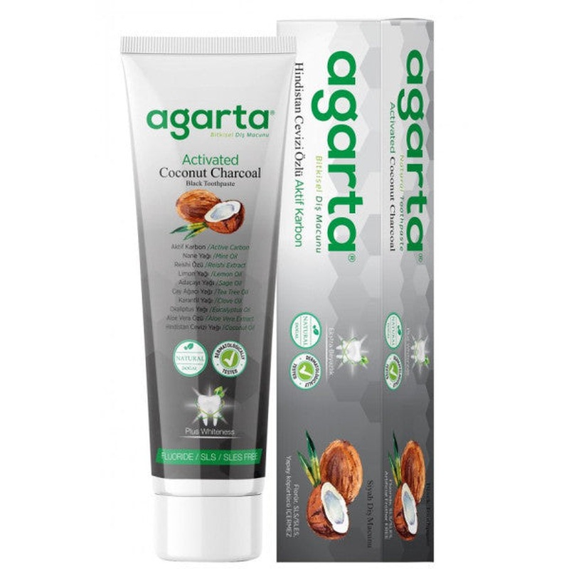 Natural Coconut Extract Activated Carbon Toothpaste 100 Ml/130 Gr