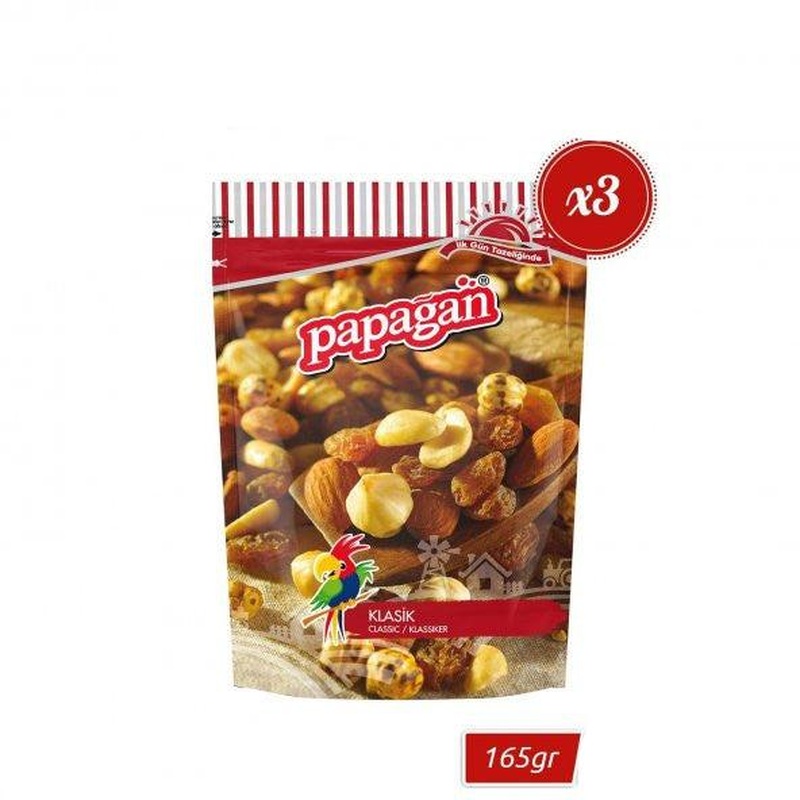 Papaan Nuts Classic Mix 3 X 165 Grams