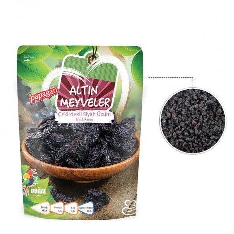 Papaan Kuruyemi Golden Fruits Black Grapes 6 X 140 Grams