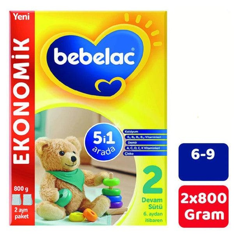 Bebelac 2 Follow-On Milk 800 Gr 2 Pack