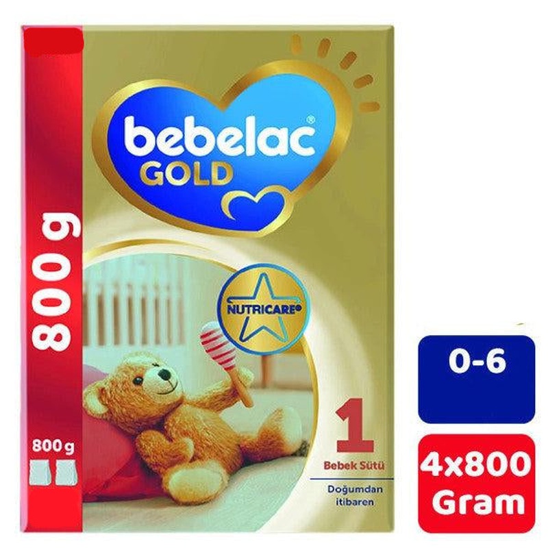 Bebelac Gold 1 Baby Milk 800 Gr 4 Pack