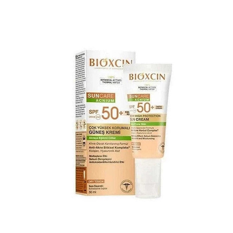 Bioxcin Sun Care Very High Protection Tinted Sun Cream For Acne Prone Skin Spf50+ 50Ml