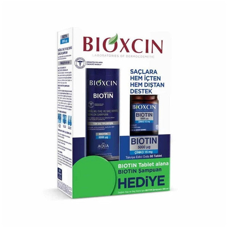 Bioxcin Biotin 5000Ug 60 Tablets And Biotin Shampoo Set