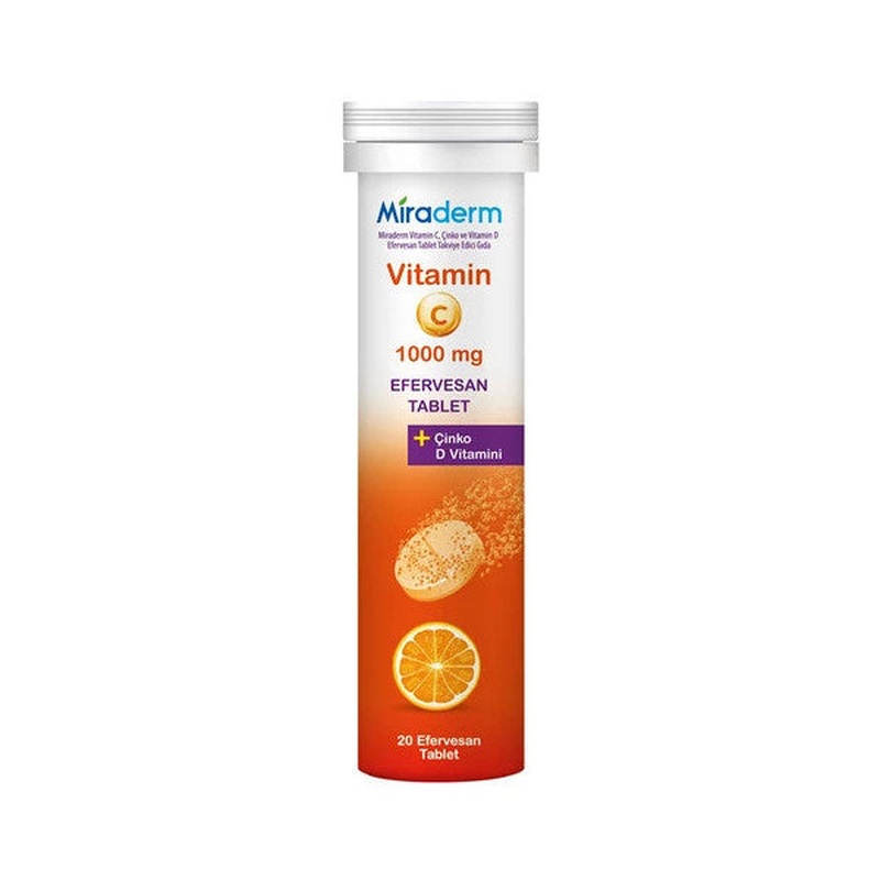 Miraderm Vitamin C 1000 Mg 20 Efervesan Tablet