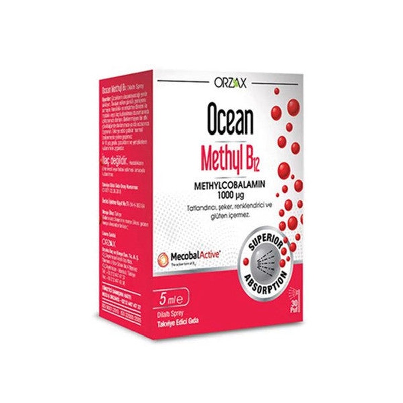 Ocean 1000 Mg Methyl Cobalamin B12 Sprey 5 Ml
