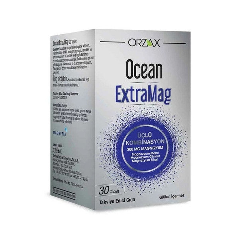 Orzax Ocean Extramag Triple Combination Food Supplement 30 Tablets