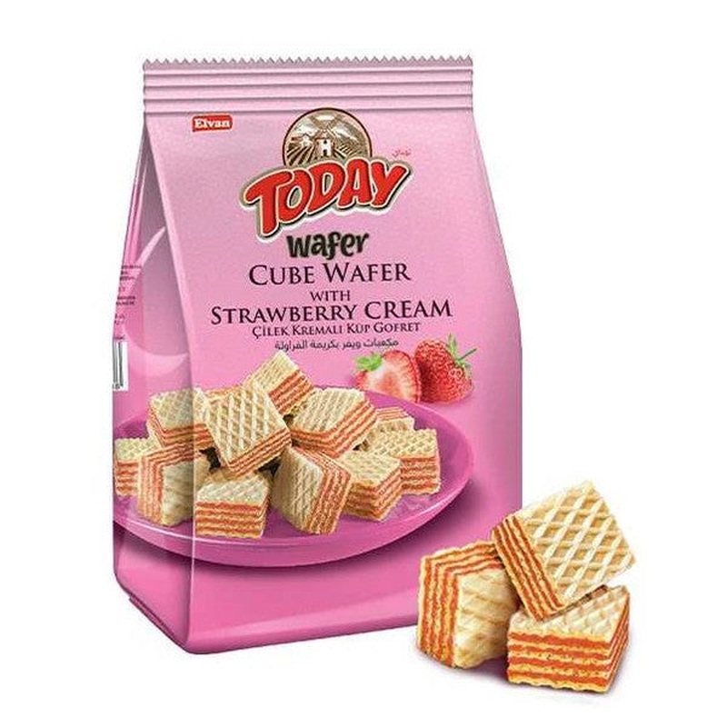 Today Cube Wafer Strawberry 200Gr. (1 Pack)