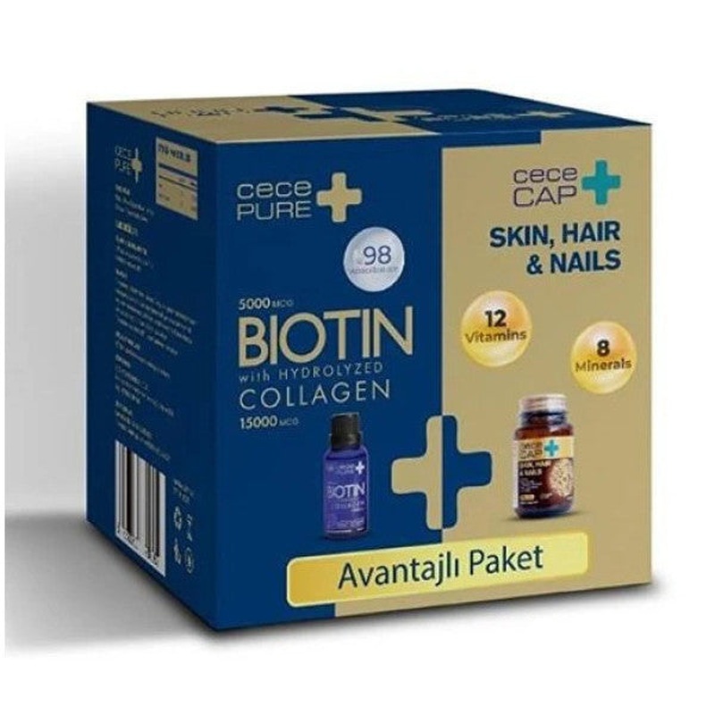 Cecemed Cecepure Biotin 30Ml And Cececap Skin Hair Nail 30 Capsules | Advantageous Package