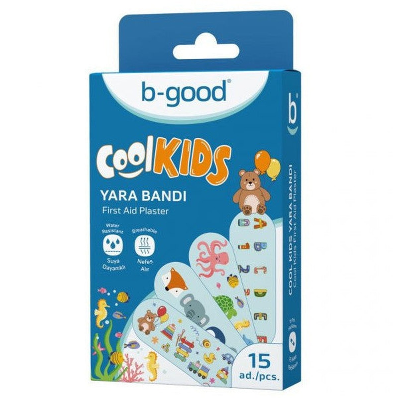 B-Good Plaster Cool Kids Bandage 15 Pieces | Water Resistant Breathable