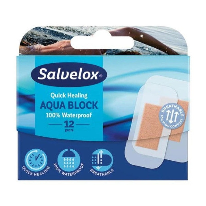 Salvelox Aqua Block Fast Healing Bandage Medium 12 Pieces