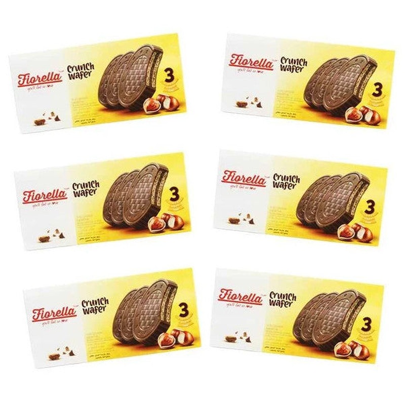 Fiorella Crunch Chocolate Wafer 20 Grams 3 Pieces (6 Pack)