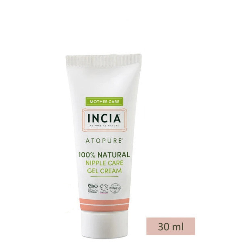 Incia 100% Natural Nipple Care Cream Softening And Protection Lanolin Free 30 Ml