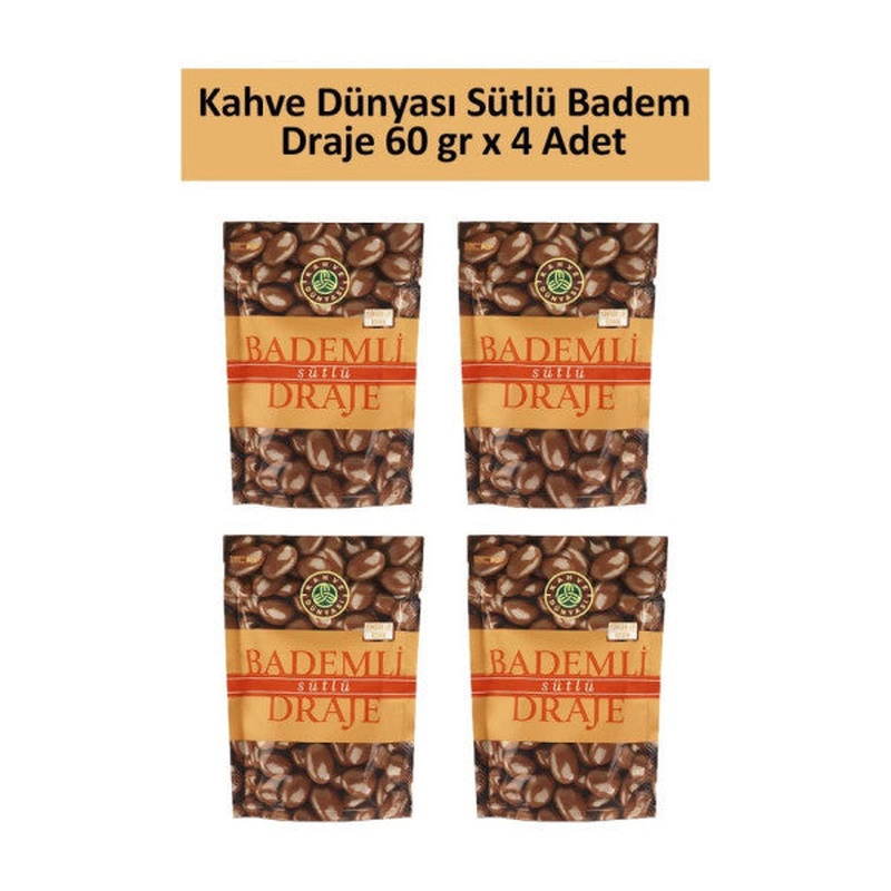 Kahve Dnyas Milk Almond Dragee 60 Gr X 4 Pieces