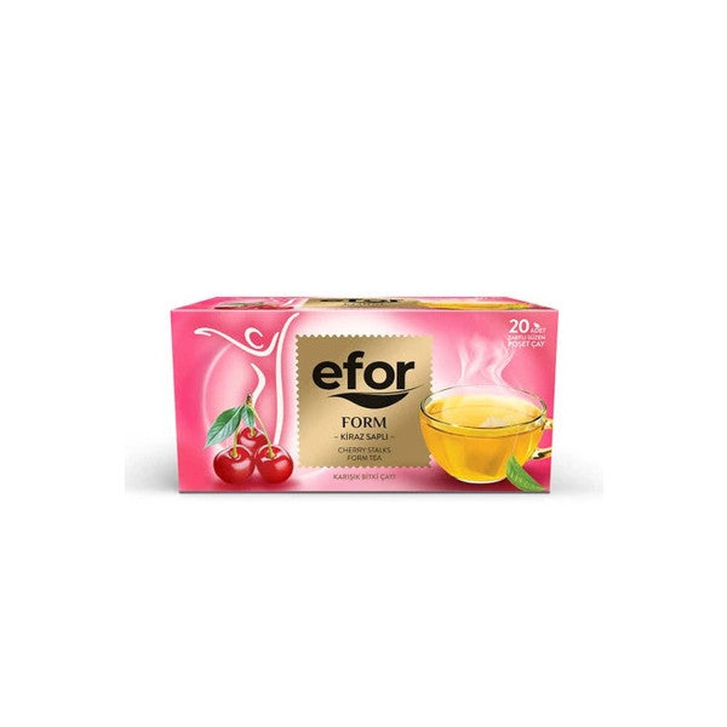 Efor Form Cherry Handled Glass Bag Herbal And Fruit Tea - 20 Pcs