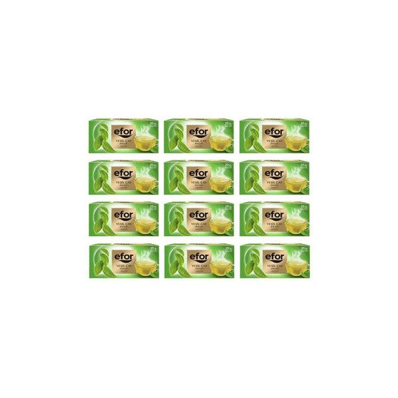 Efor Tea Efor Plain Green Tea Cup Bag Herbal And Fruit Tea 20 Pieces X 12 Pieces