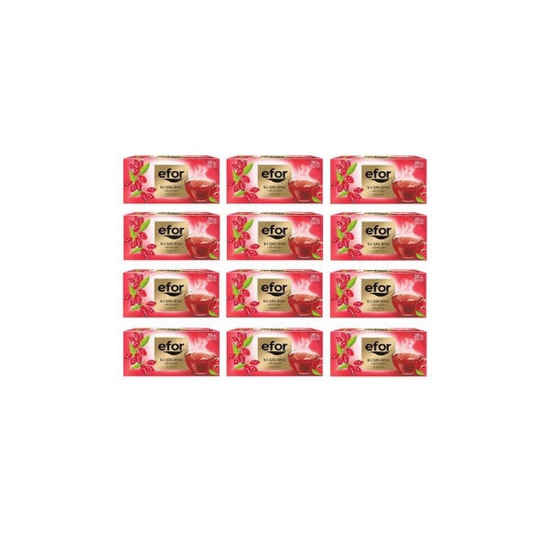 Efor Tea Efor Rosehip Cup Bag Herbal And Fruit Tea 20 Pieces X 12 Pieces