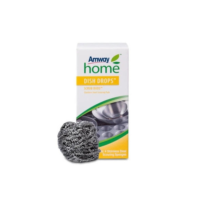 Amway Home Dish Drops Scrub Buds Stainless Steel Scouring Pad 2 Pieces