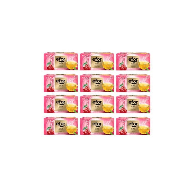 Efor Cherry Stalk Herb And Fruit Tea Bag 20 Pcs X 12