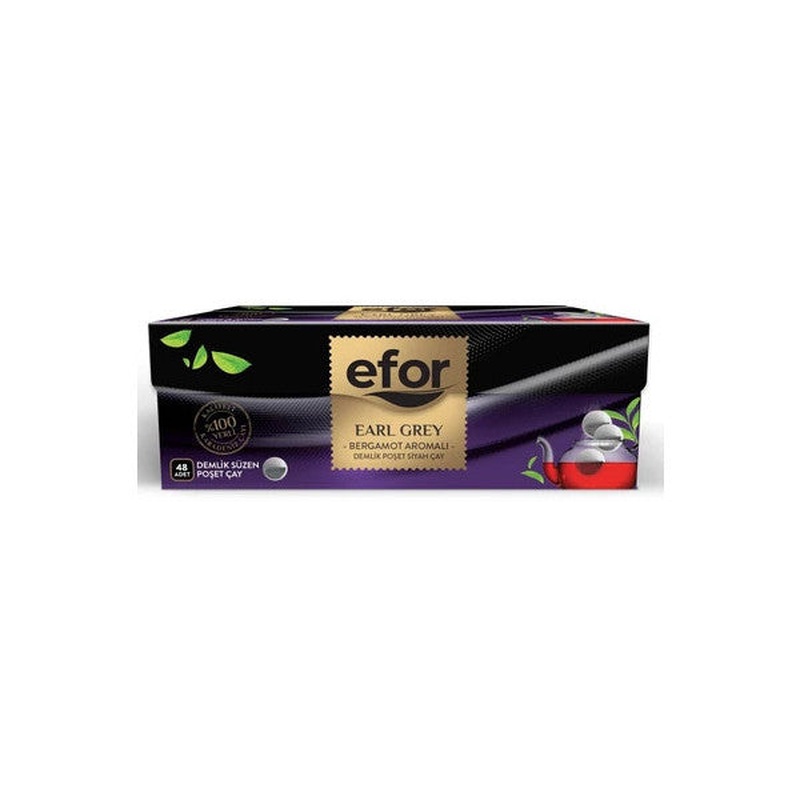 Efor Earl Grey Black Tea Bag - 48 Pieces