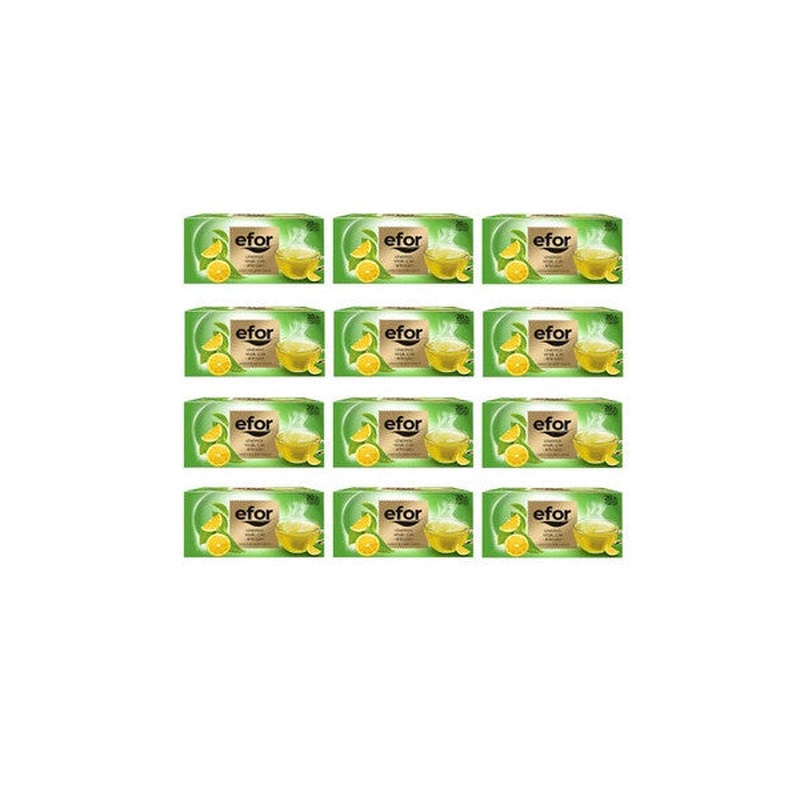Efor Tea Lemon Green Tea Herbal And Fruit Tea Bag 20 X 12 Pieces