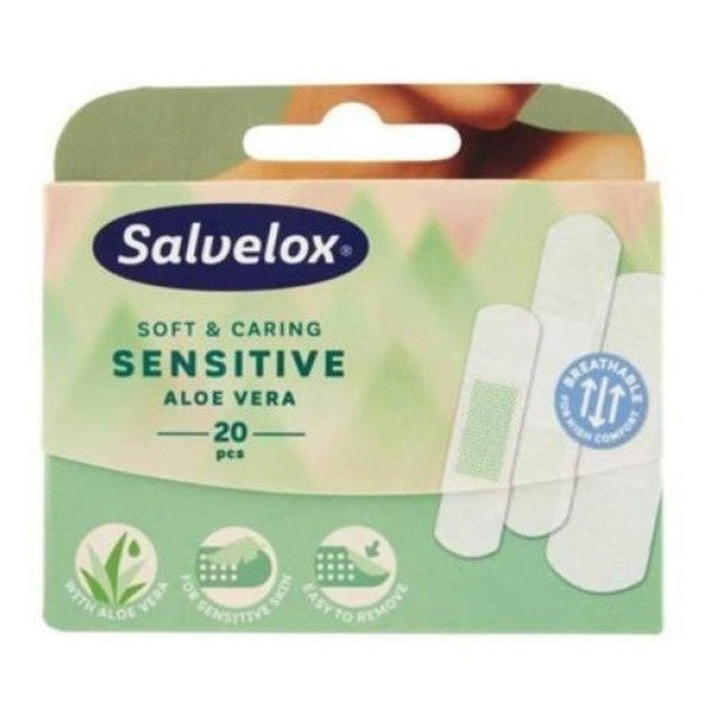 Salvelox Sensitive Bandage 20 Pieces | Aloe Vera