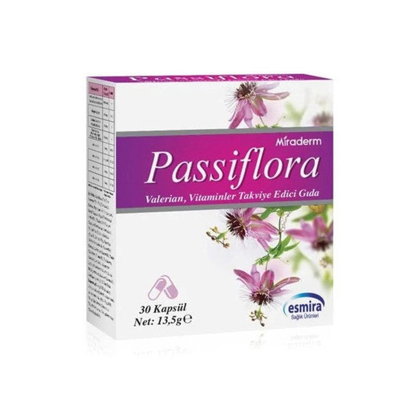 Miraderm Passiflora Food Supplement 30 Capsules